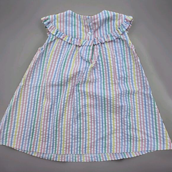 Girls Size18m Jessica Ann Multicolored Dress Pastel Spring Easter Rainbow Preppy - Picture 2 of 5